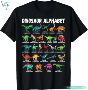 Types Of Alphabet Dinosaur Funny Family Christmas Shirts