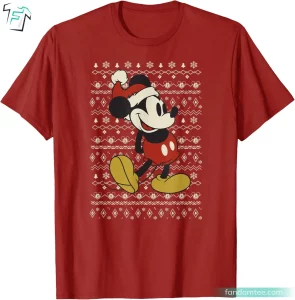 Vintage Mickey Mouse Holiday Funny Disney Christmas Shirts