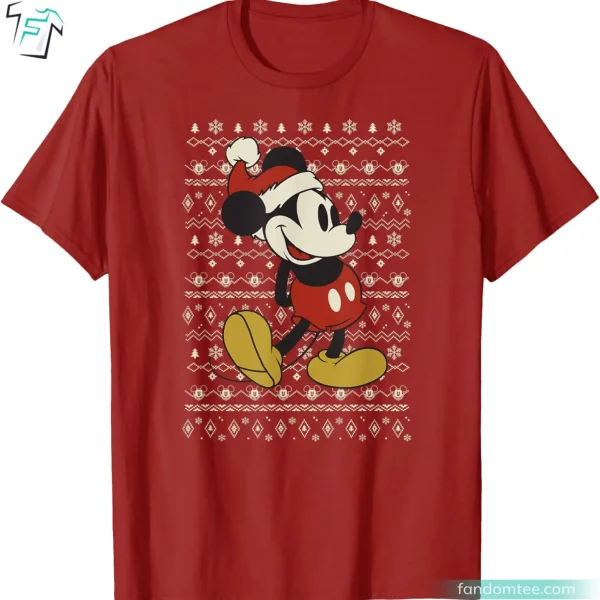 Vintage Mickey Mouse Holiday Funny Disney Christmas Shirts