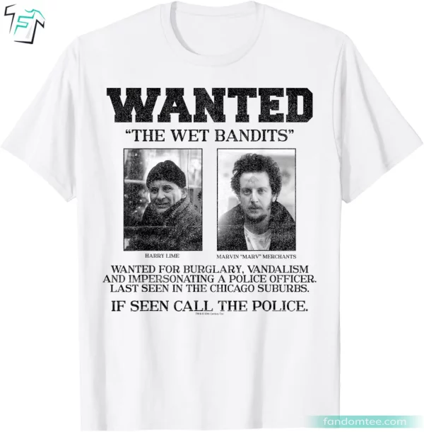 Wanted The Wet Bandits Funny Home Alone Christmas Shirts