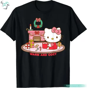 Warm And Cozy Christmas Cute Hello Kitty Graphic Shirt