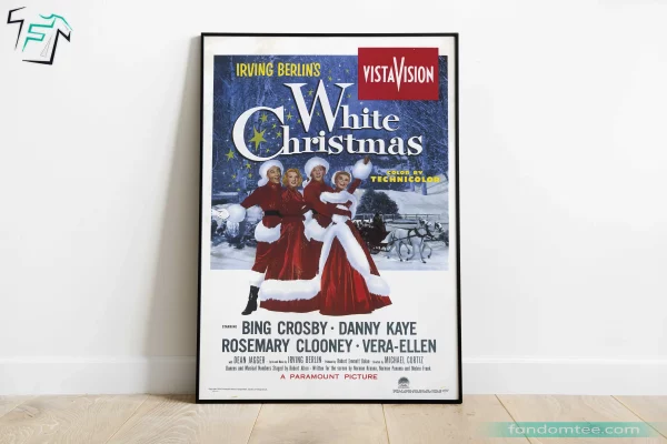 White Christmas Movie Poster Retro Christmas Wall Art Decoration