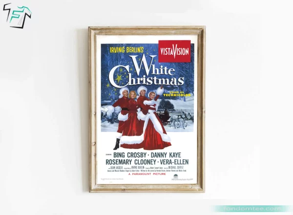 White Christmas Movie Poster Retro Christmas Wall Art Decoration