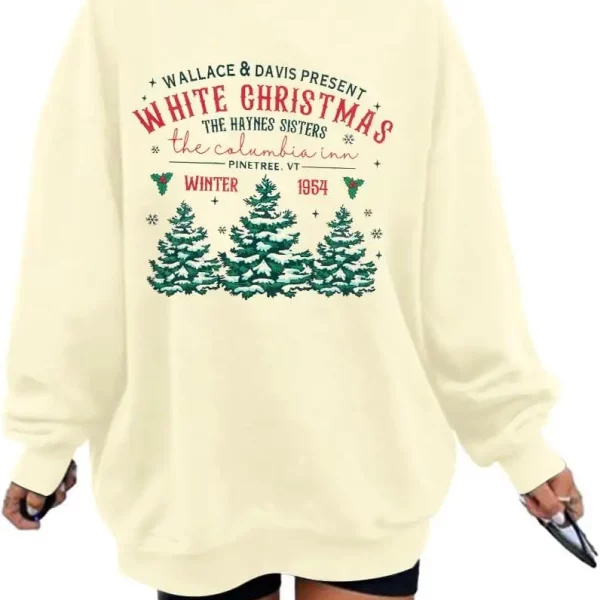 White Christmas Tree Shirt Funny Xmas Graphic Tee