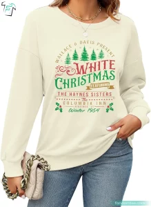 Xmas Movie 1954 Funny White Christmas Sweater For Womens