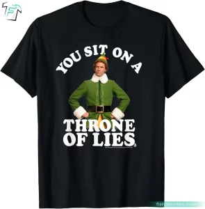 You Sit on a Throne of Lies Funny Christmas Elf Shirt